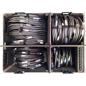 Assortiment speakerbekabeling (4 x 20m. sp., 4 x 15m. sp., 10 x 10m. sp., 10 x 5m. sp., 6 x sp.-kb)