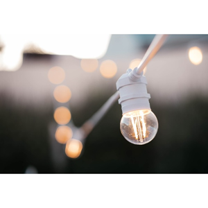 Showgear Festoon Light prikkabel (E27, LED, warm wit, 20m.,50cm spacing)