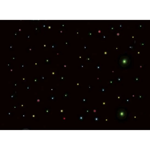 Star Sky II DMX backdrop 6m. x 3m. met color leds incl. DMX controller & hoes