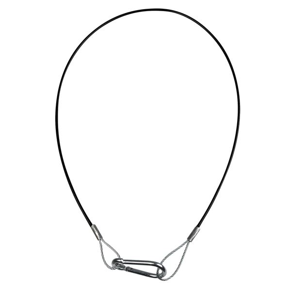 Showgear Safety kabel 4 mm, Heavy Duty (Max. belasting: 10 kg., 75 cm., zwart) Showgear Safety kabel 4 mm, Heavy Duty (Max. belasting: 10 kg., 75 cm., zwart)