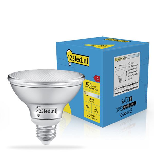 PAR30 LED lamp  (E27, 2700K, dimbaar,10W)