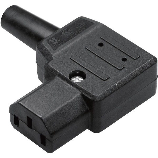 Martin Kaiser C13 connector (haaks, met randaarde, zwart)