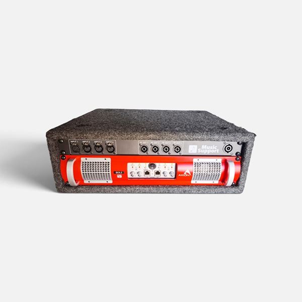 Axiom QC4.2 4-kanaals amplifier incl. DSP in gestoffeerd binnenrack (occasion) Axiom QC4.2 4-kanaals amplifier incl. DSP in gestoffeerd binnenrack (occasion)