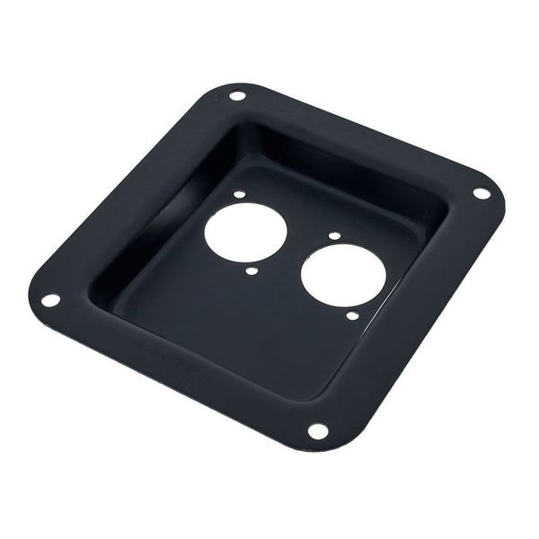 Monacor CP-5/SW montageplaat zwart met 2 x D-hole