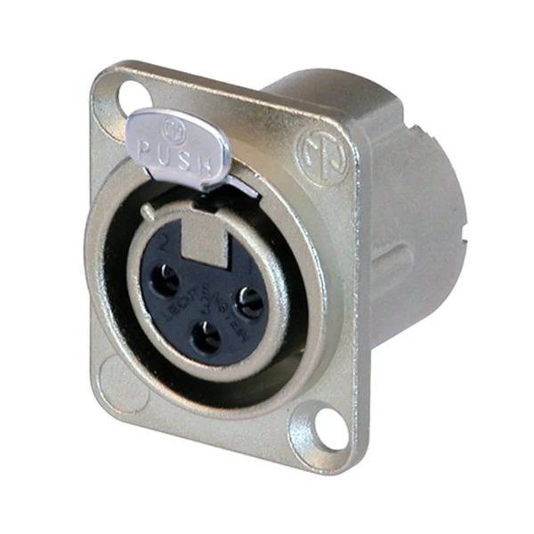 Neutrik NC3FD-LX Female XLR chassisdeel (3-polig, blank)