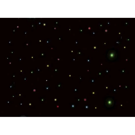 Star Sky II DMX backdrop 6m. x 3m. met color leds incl. DMX controller & hoes